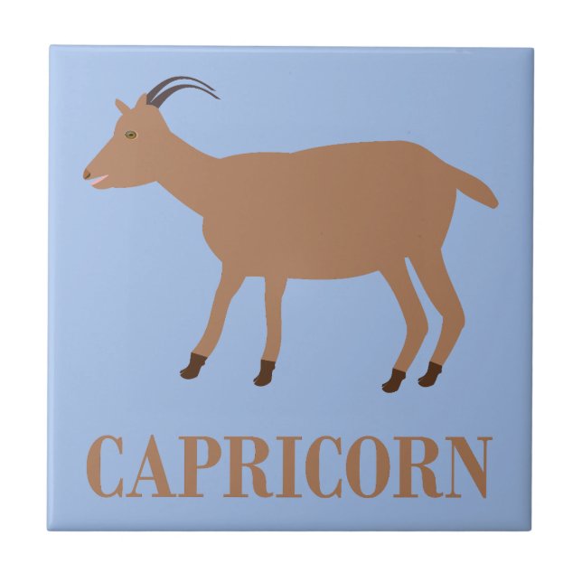 Capricorn Stjärntecken Goat Kakelplatta (Framsidan)