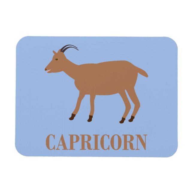 Capricorn Stjärntecken Goat Magnet (Horisontell)
