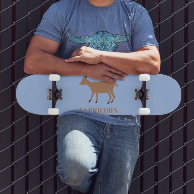 Capricorn Stjärntecken Goat Mini Skateboard Bräda 18,5 Cm (Utomhus 3)