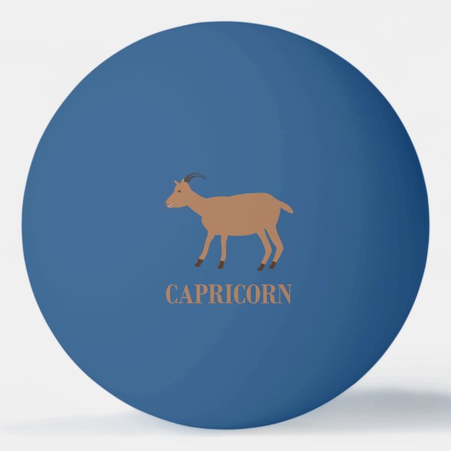 Capricorn Stjärntecken Goat Pingisboll (Framsidan)