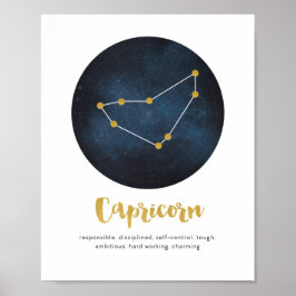 Capricorn-stjärntecken Poster