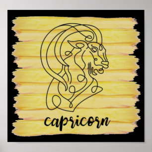 Capricorn-Stjärntecken Poster