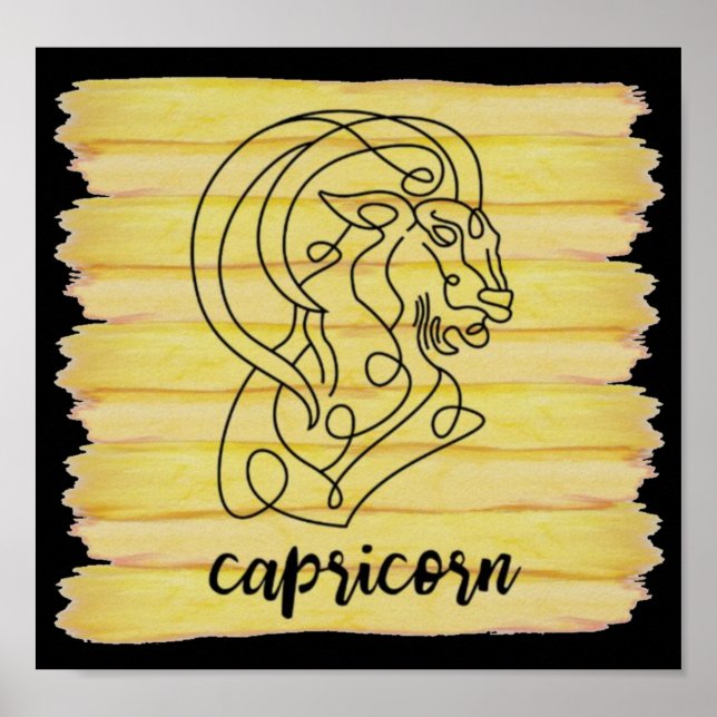 Capricorn-Stjärntecken Poster (Framsidan)