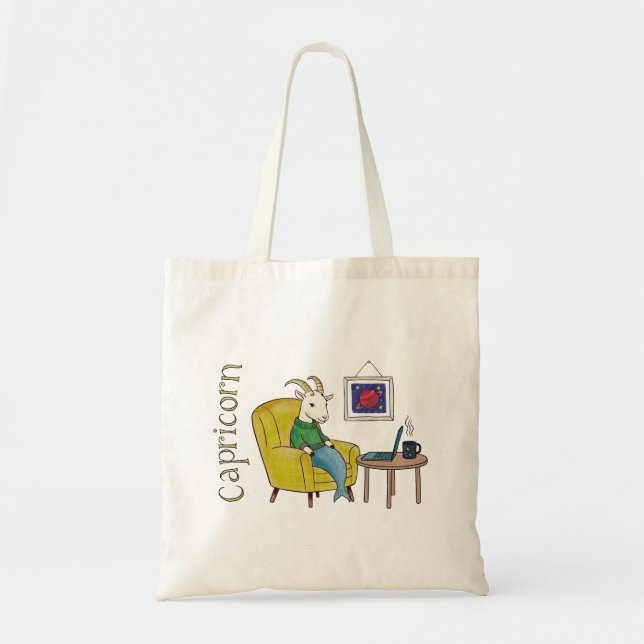 Capricorn stjärntecken Sea Goat zodiac star Tygkasse (Framsidan)