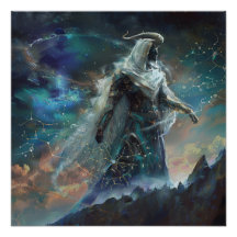 Capricorn (strateist) Zodiac-tecken Poster