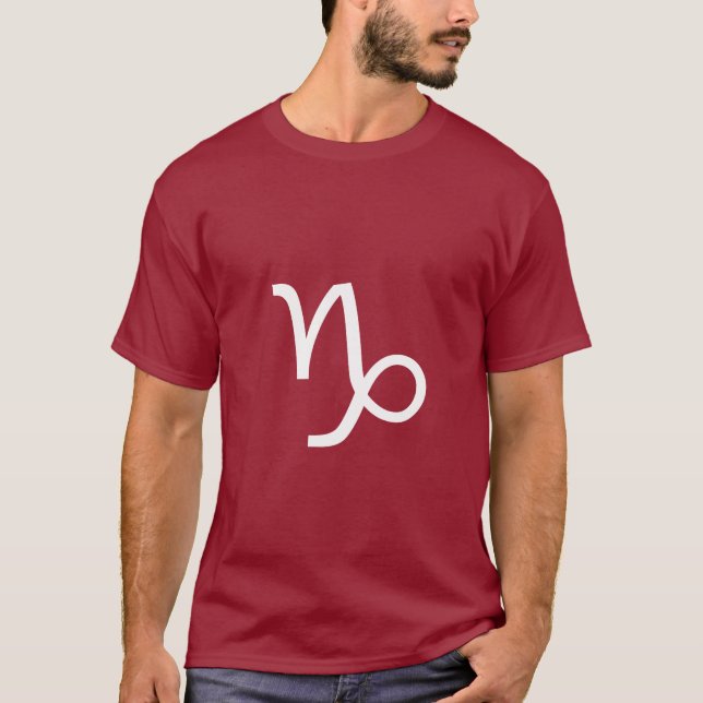 Capricorn-symbol - Anpassad Tee Shirt (Framsida)