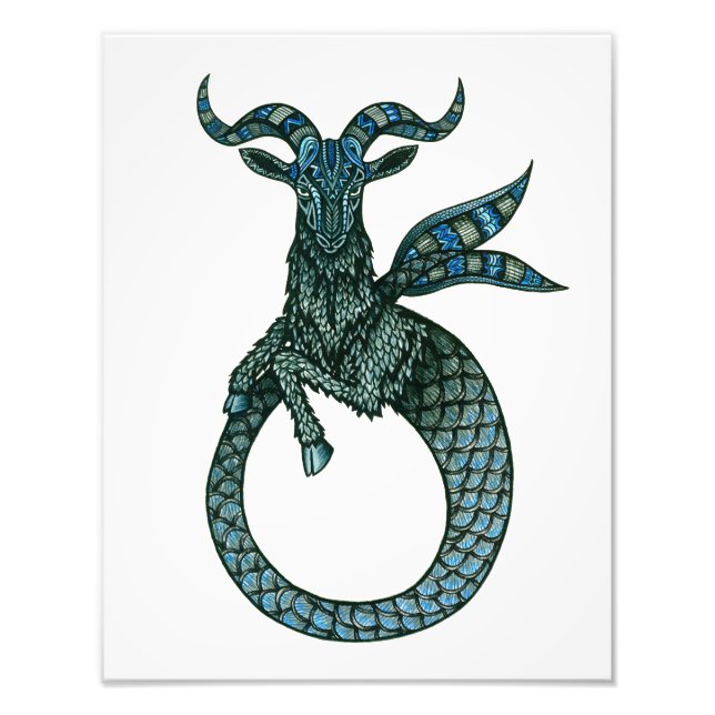 Capricorn Symbol Fototryck (Framsidan)