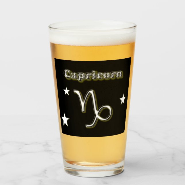 Capricorn-symbol Glaskopp (Framsida fylld)