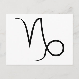 capricorn symbol greek astrology zodiac horoscope vykort