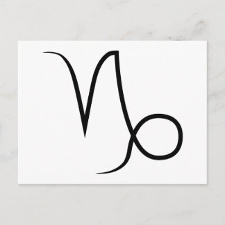 capricorn symbol greek astrology zodiac horoscope vykort