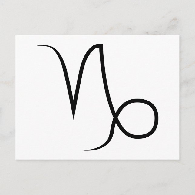 capricorn symbol greek astrology zodiac horoscope vykort (Framsida)
