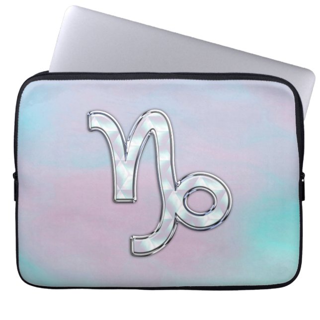 Capricorn Symbol Mor på Pearl Nacre Decor Laptop Sleeve (Framsidan)