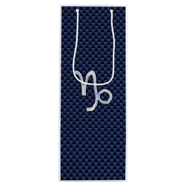 Capricorn Symbol Navy Carbon Fiber Stil (Framsidan)