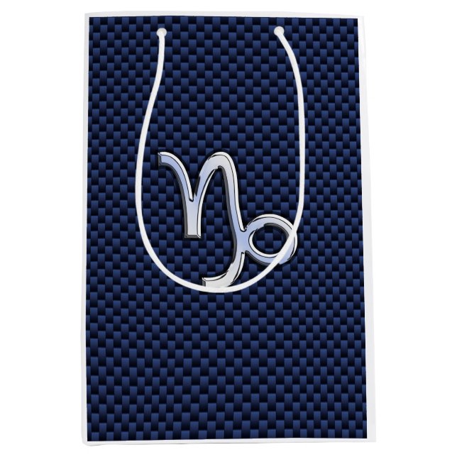 Capricorn Symbol Navy Carbon Fiber Stil (Framsidan)