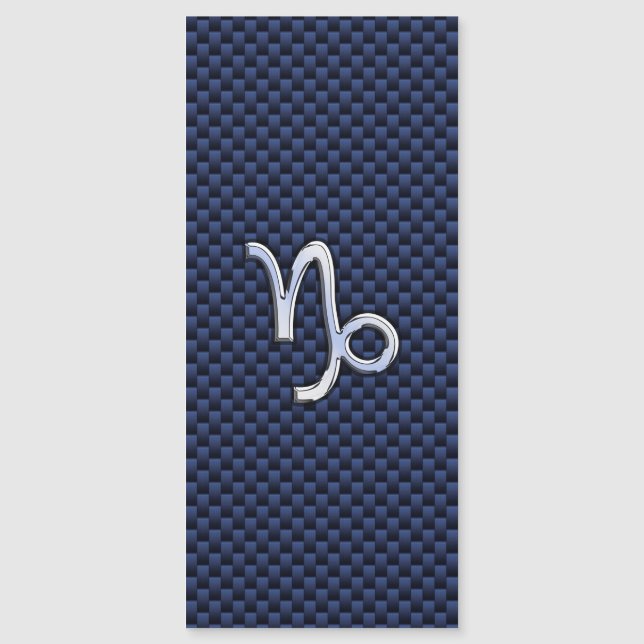 Capricorn Symbol Navy Carbon Fiber Stil (Framsida)