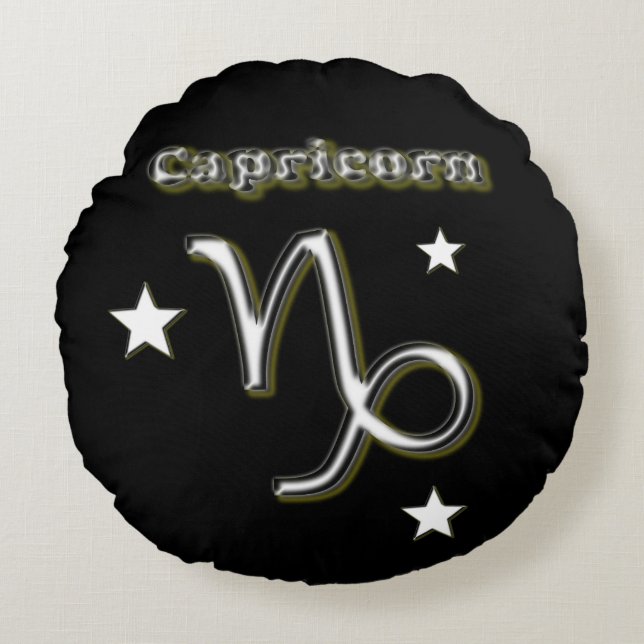 Capricorn-symbol Rund Kudde (Framsidan)