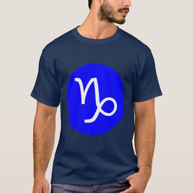 Capricorn Symbol T Shirt (Framsida)
