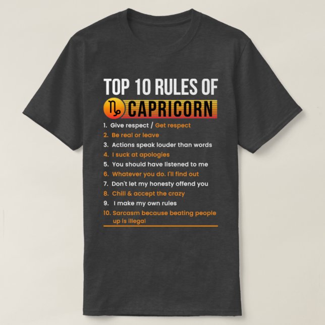 Capricorn T Shirt (Design framsida)
