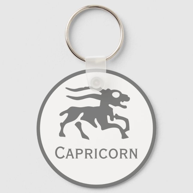 Capricorn-tecken för Zodiac-design Nyckelring (Framsida)