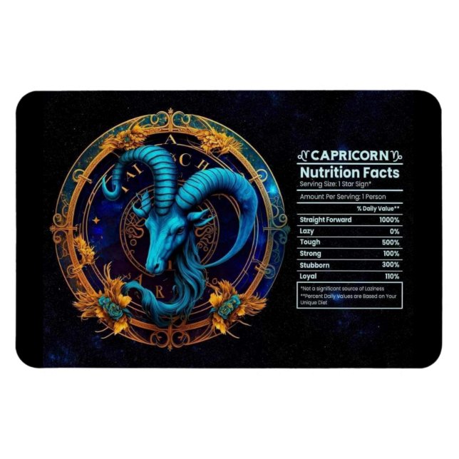 Capricorn-Thated Nutritional Value Magnet (Horisontell)