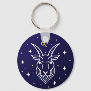 Capricorn the Goat Zodiac Sign Nyckelring
