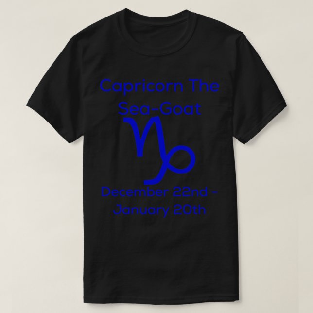 Capricorn the SeaGoat Zodiac T Shirt (Design framsida)