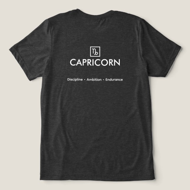 Capricorn – The Visionary Architect T Shirt (Design Baksida)