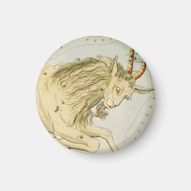 Capricorn, tionde Astrological Zodiac-tecken Magnet (Framsidan)