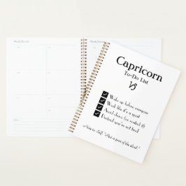 Capricorn - to Do List