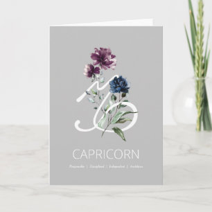 Capricorn Traits Birthday Card Kort
