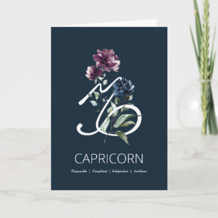 Capricorn Traits Birthday Card Kort
