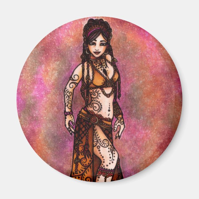 Capricorn Tribal Belly Dancer Magnet (Framsidan)