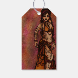 Capricorn Tribal Belly Dancer Presentetikett