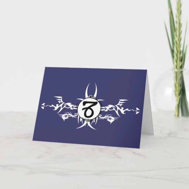 Capricorn Tribal Card Kort (Framsida)