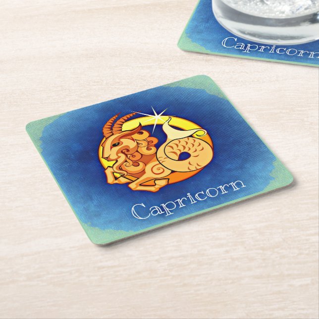 Capricorn Underlägg Papper Kvadrat (Vinklad)
