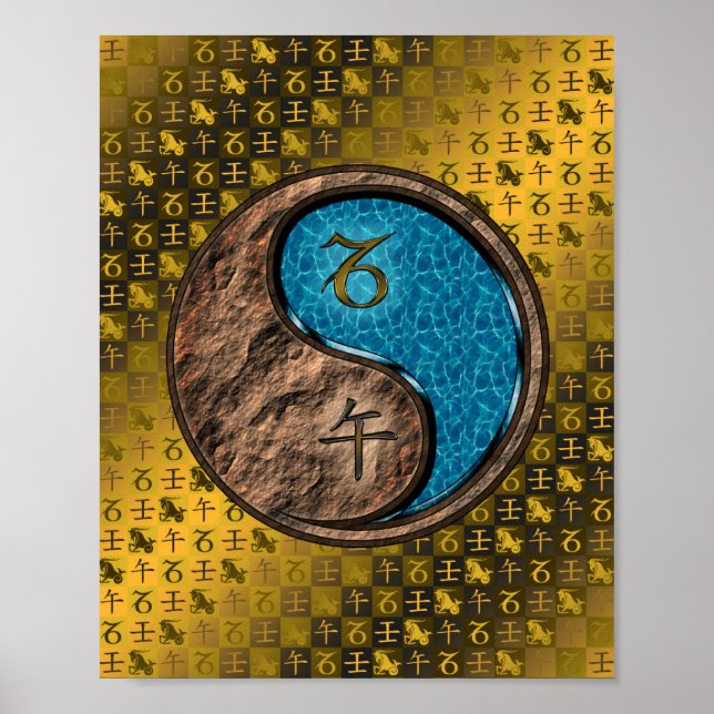 Capricorn & Vatten Horse Poster (Framsidan)