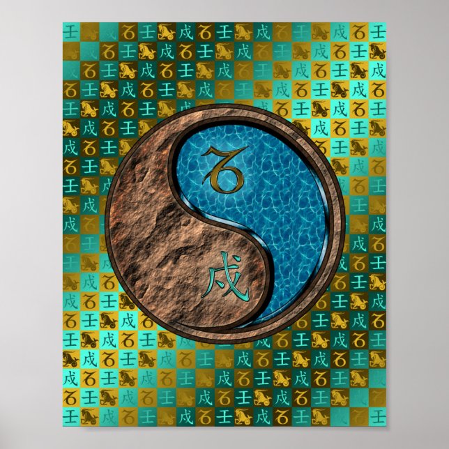 Capricorn & Vatten Hund Poster (Framsidan)
