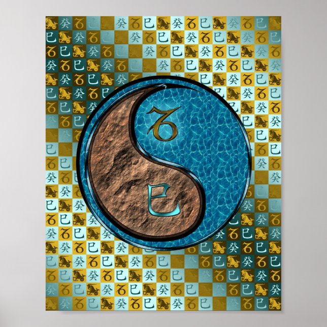Capricorn & Vatten Snake Poster (Framsidan)
