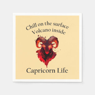 Capricorn Vibes. Zodiac-teckenfödelsedag Pappersservett