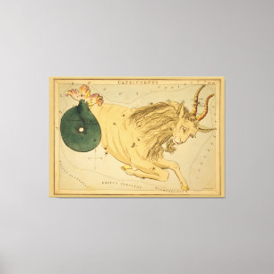 Capricorn - Vintage Sign of the Zodiac Image Canvastryck