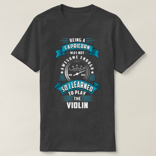 Capricorn violin-spelare t shirt (Design framsida)