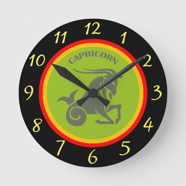 Capricorn Wall Clock Rund Klocka (Framsida)