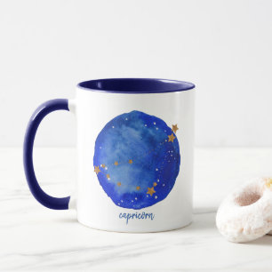 Capricorn Watercolor Himmel Constellation Zodiac Mugg