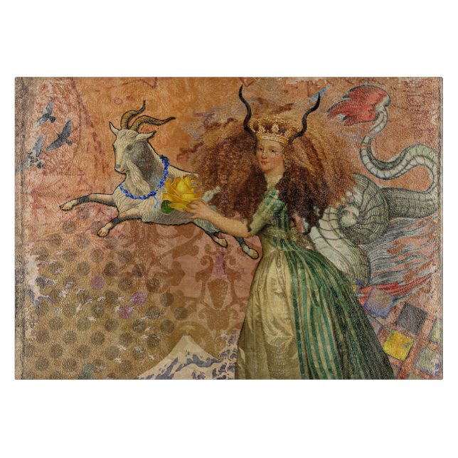 Capricorn Woman Goat Whimsical Roligt (Framsidan)