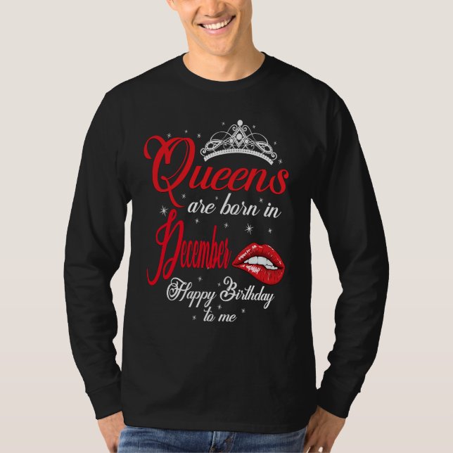Capricorn Woman Sagittarius Girl Queens Are Born I T Shirt (Framsida)