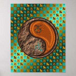 Capricorn & Wood Hund Poster