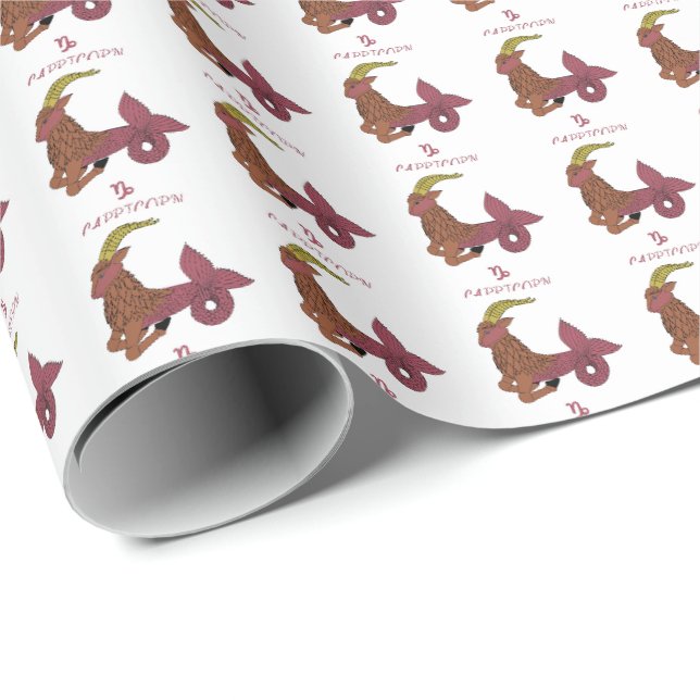 Capricorn Wrapping Papper Presentpapper (Rullad Hörn)