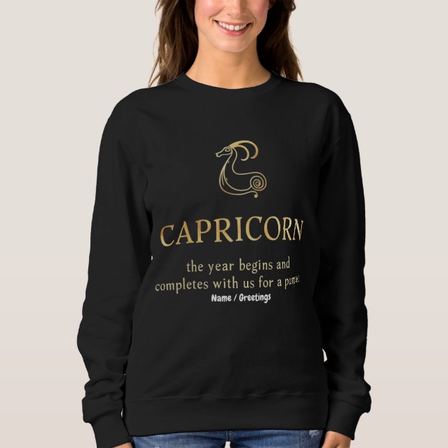 Capricorn Year Begins & Ends With Us Customizable T Shirt (Framsida)