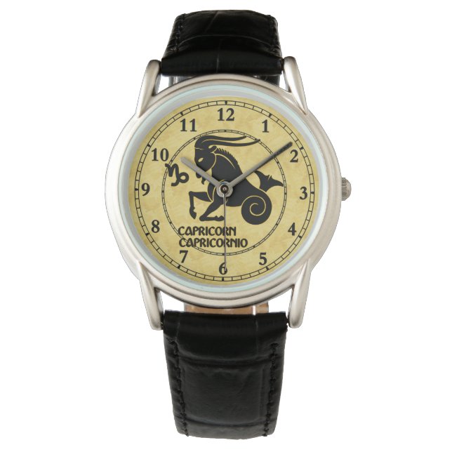 Capricorn Zodiac alla typer av moderna designervak Armbandsur (Framsida)