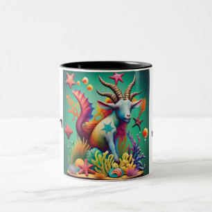 Capricorn - Zodiac Art Två-Tonad Mugg